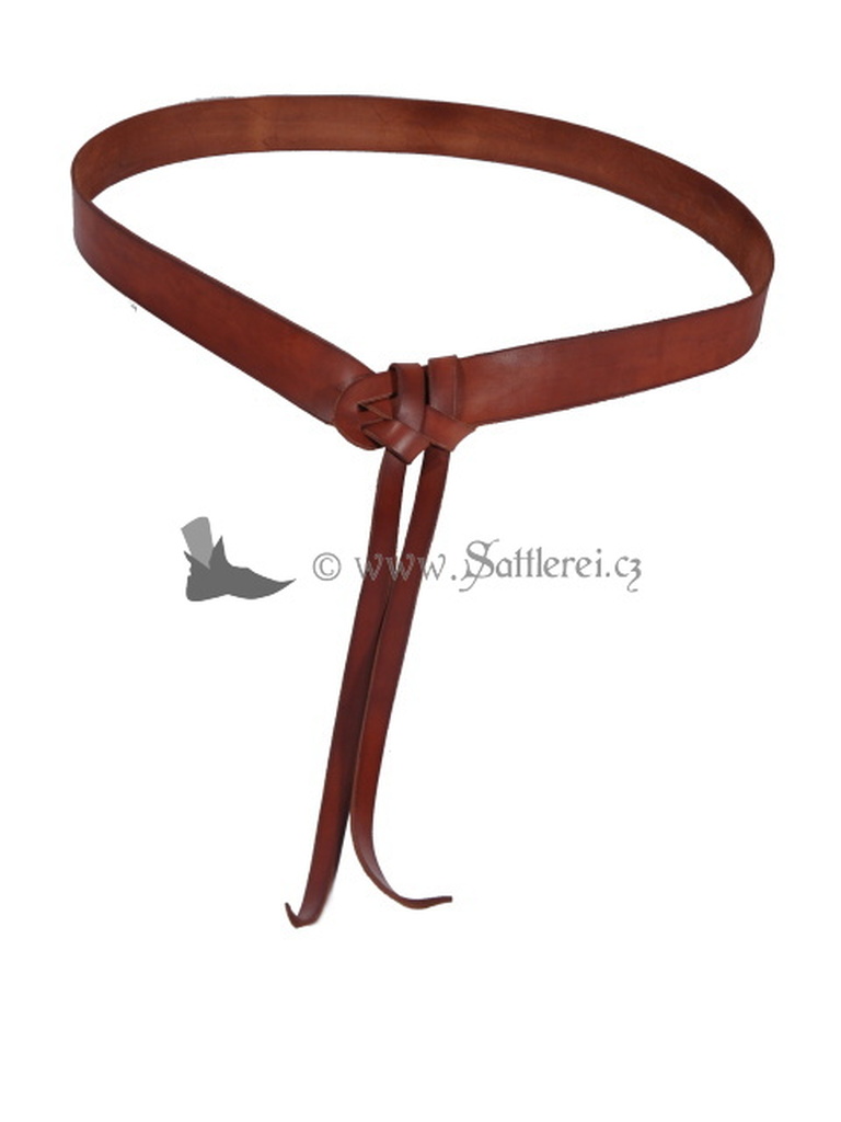 Medieval belt Viking Leather Belt, fastened with a knot